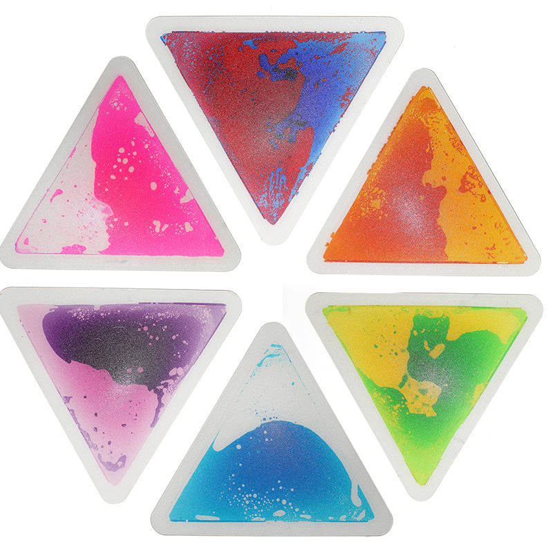 Маты с цветным гелем (в комплекте 6 шт.), треугольник
