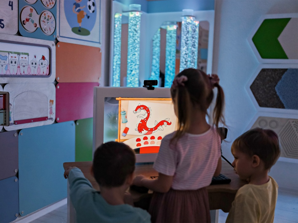 Умное зеркало Логопеда со встроенным ПК и сенсорным экраном
