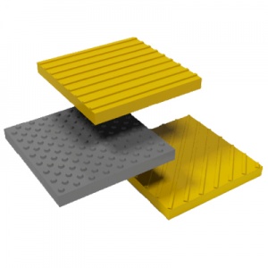 Тактильная рельефная напольная плитка для оснащения путей движения и предупреждения о препятствиях