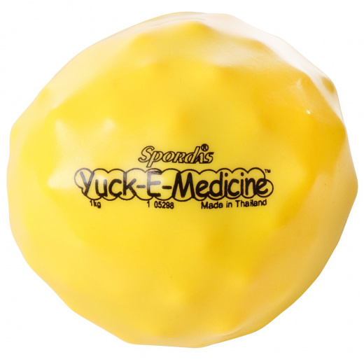 Мягкий медицинский мяч с утяжелением, желтый